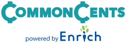 Common Cents powered by Enrich logo.