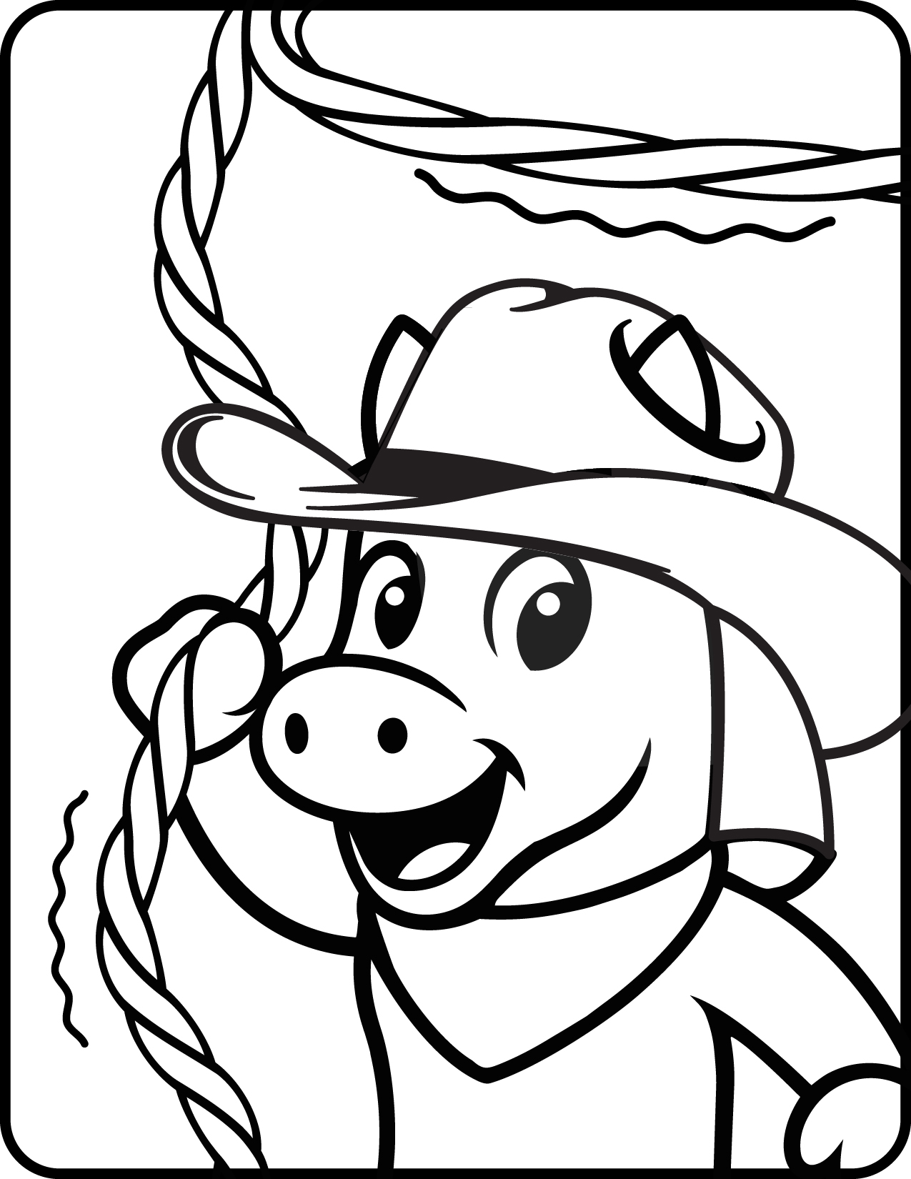 Coloring page: playground scene