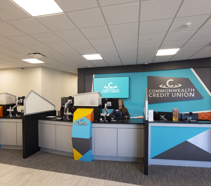 Interior shot of the Louisville Road Branch showing the help counter