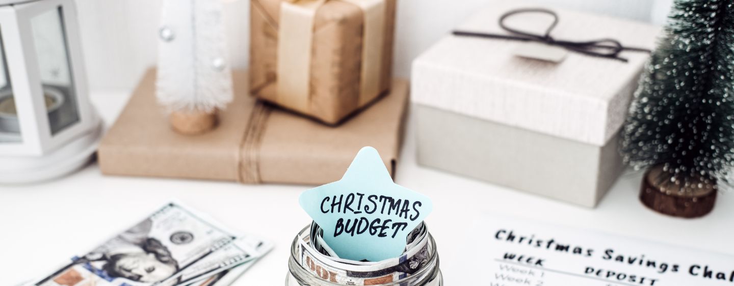 Christmas budget star and money