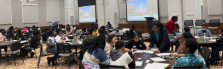 YMCA Black Achievers attending learning session. 