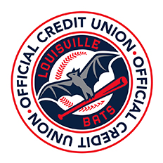 Official Credit Union of the Louisville Bats graphic logo.