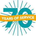 Logo for the 70 years of service promotion, resized.