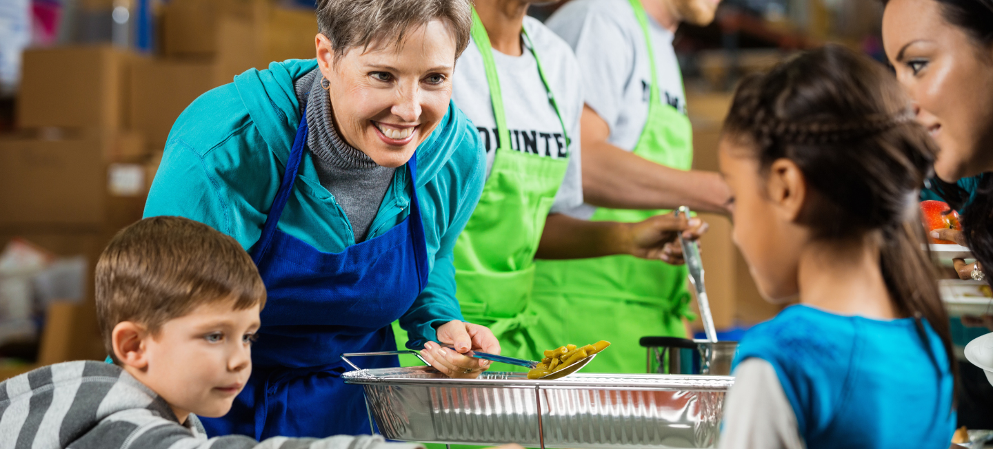 Giving during the holidays. 