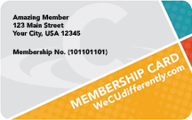 Graphic image of an example membership card.