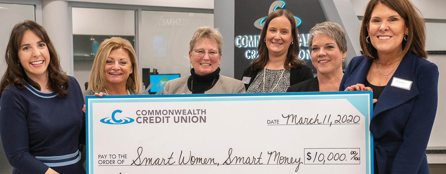Big Check presentation to Smart Women, Smart Money.