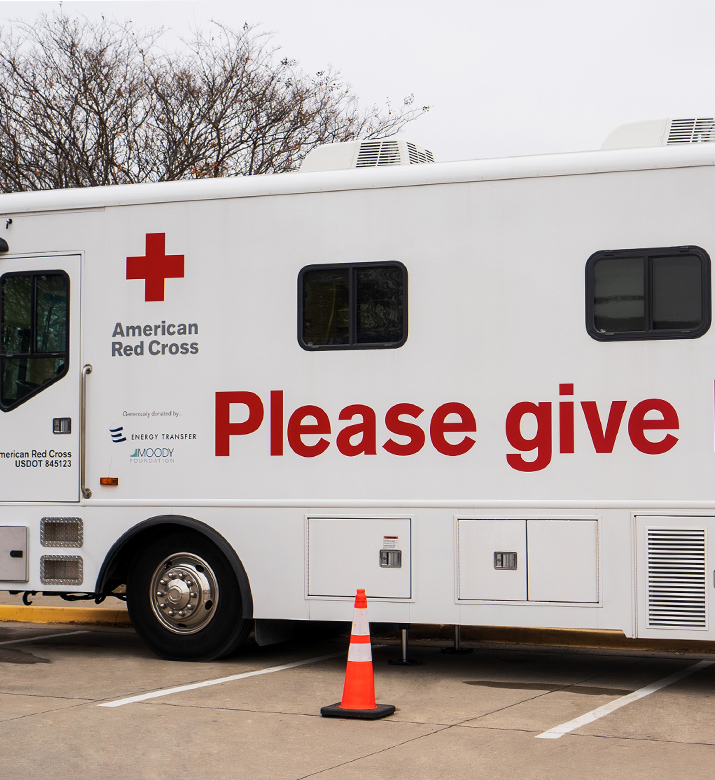 Image of Blood Drive truck.