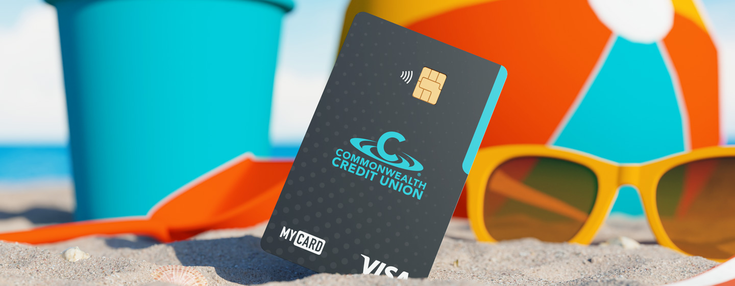 Header image depicting a CCU MY Card on a beach
