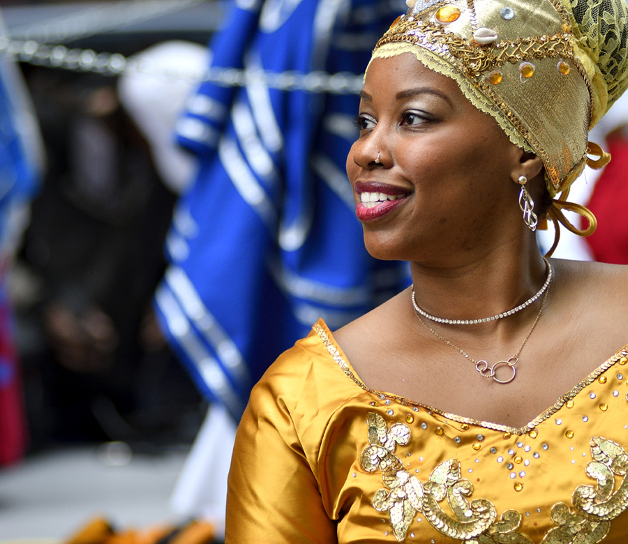 African American woman celebrating Juneteenth