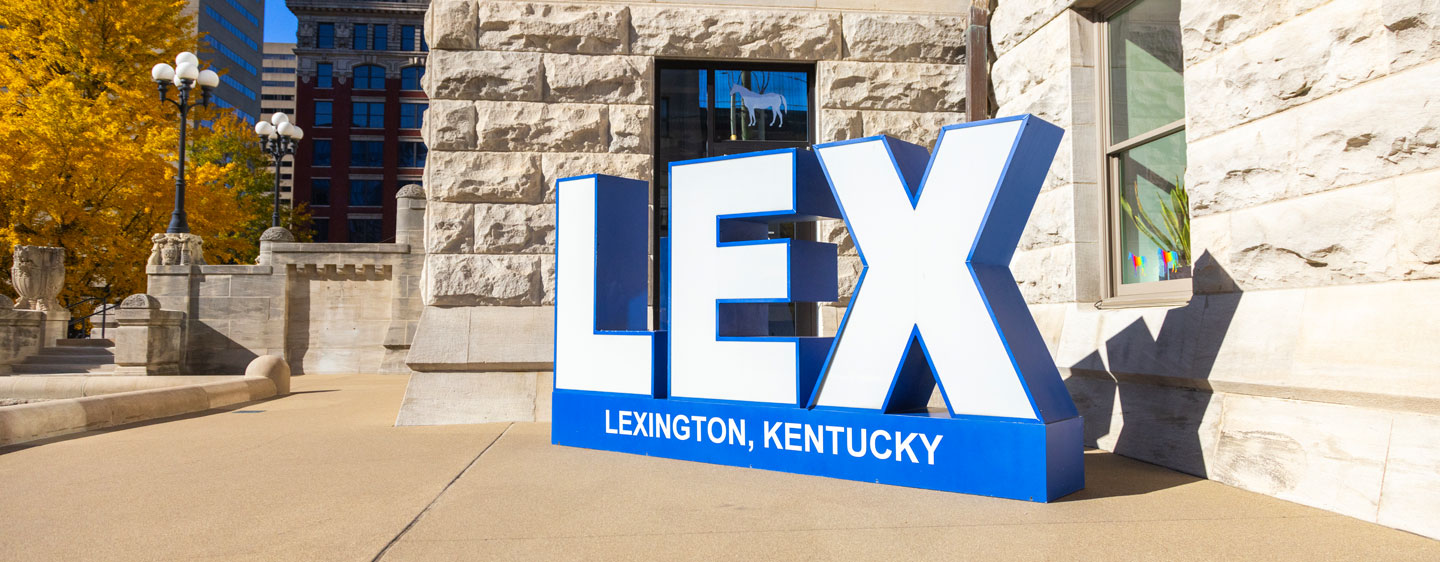 Header image depicting LEX Lexington, KY sign.