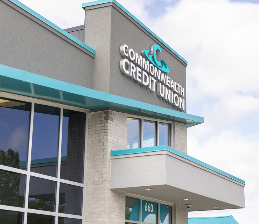 External shot of a CCU branch for use as the Annual Meeting rotating banner