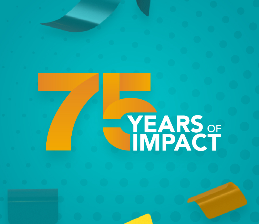 75 Years of Impact logo for rotating banner