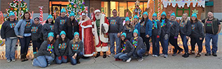CCU employees dressed up for the Frankfort, KY Christmas parade.